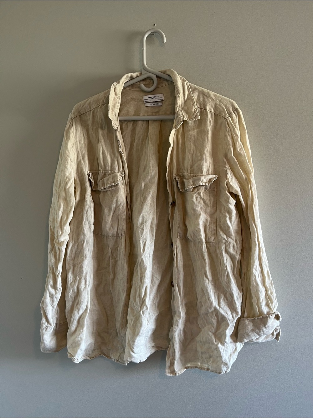 Zara linen Cream lightweight button down
